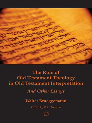 cover image of The Role of Old Testament Theology in Old Testament Interpretation